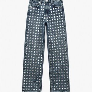 Rag & Bone Shea Relaxed Straight leg jean - Studded
